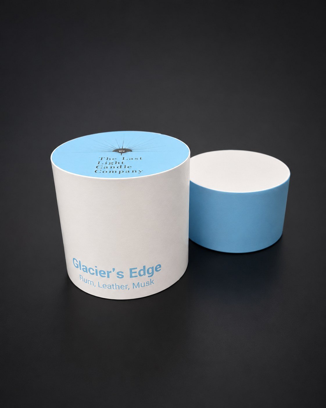 Blue candle paper tube